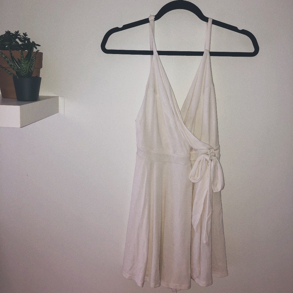 White romper with bow